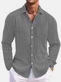 Men's Full Size Button Down Long Sleeve Shirt Plus Size