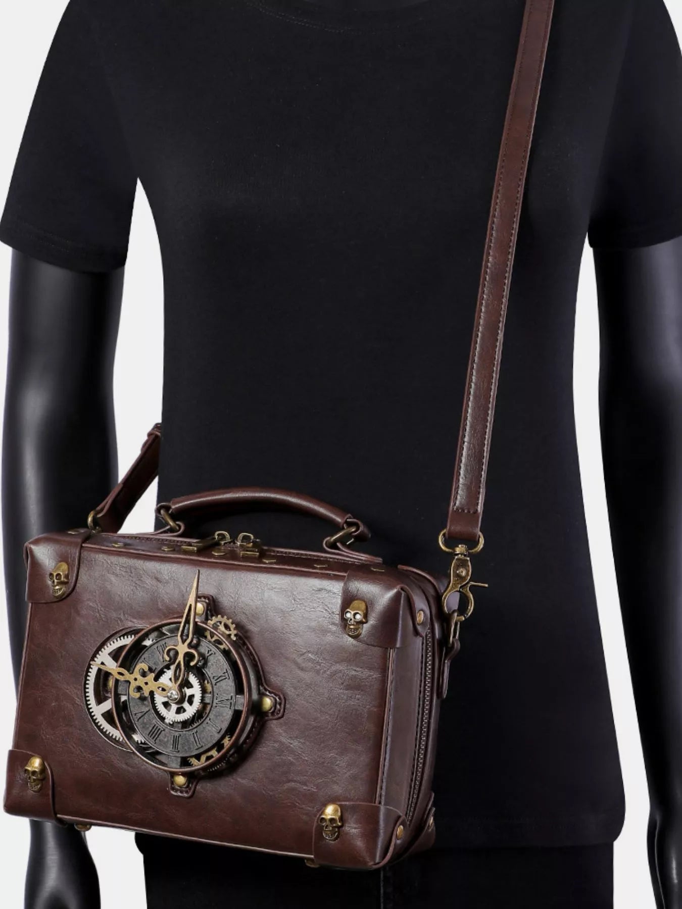 Steampunk Clockwork Design Crossbody Bag