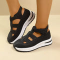 Cutout Round Toe Platform Sandals