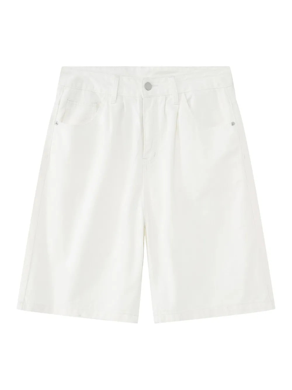 Mid Rise Denim Shorts