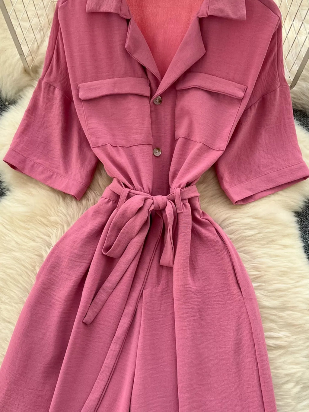 Tie Waist Wide Leg Jumpsuit