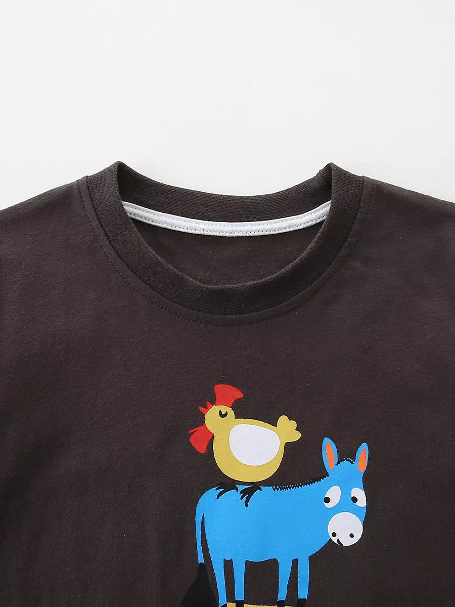 Kids' Farm Animal Graphic T-Shirt