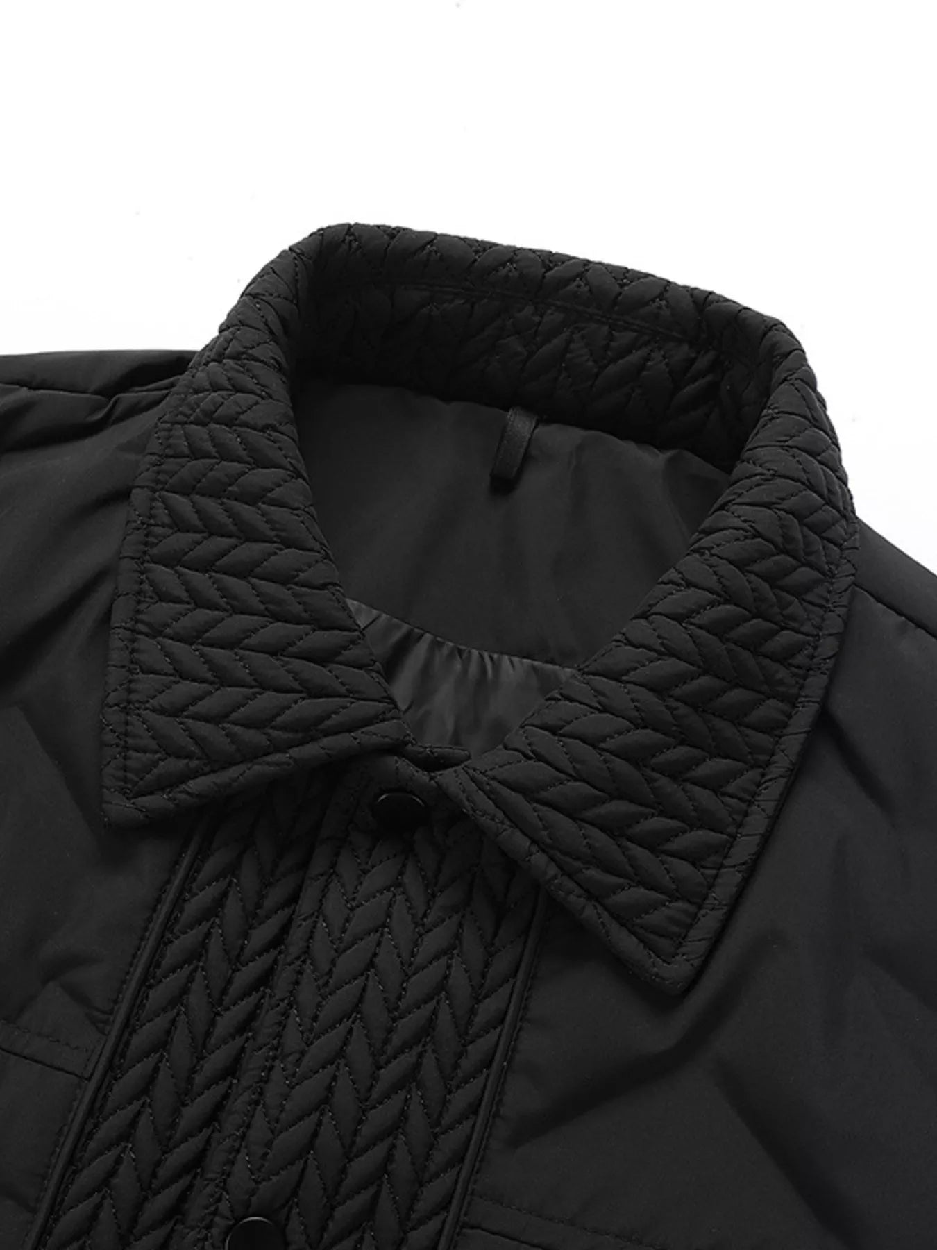 Men's Plus Size Snap Down Padded Jacket