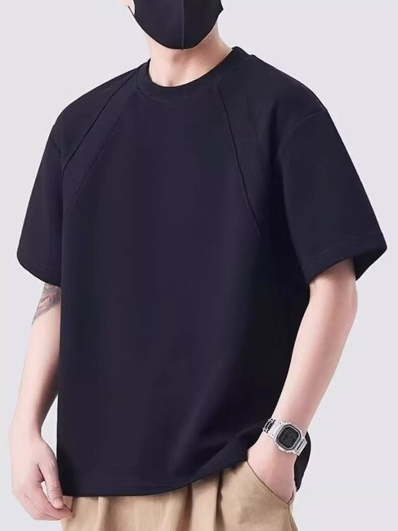Men's Plus Size Round Neck Short Sleeve T-Shirt