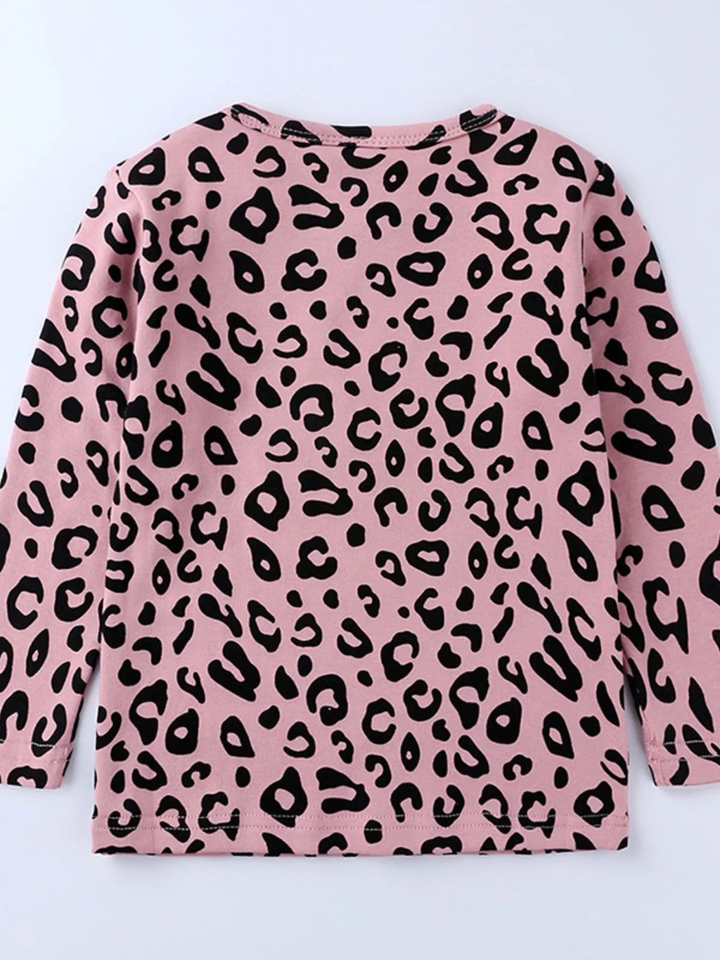 Children's Leopard Print Long Sleeve Top and Pants Set