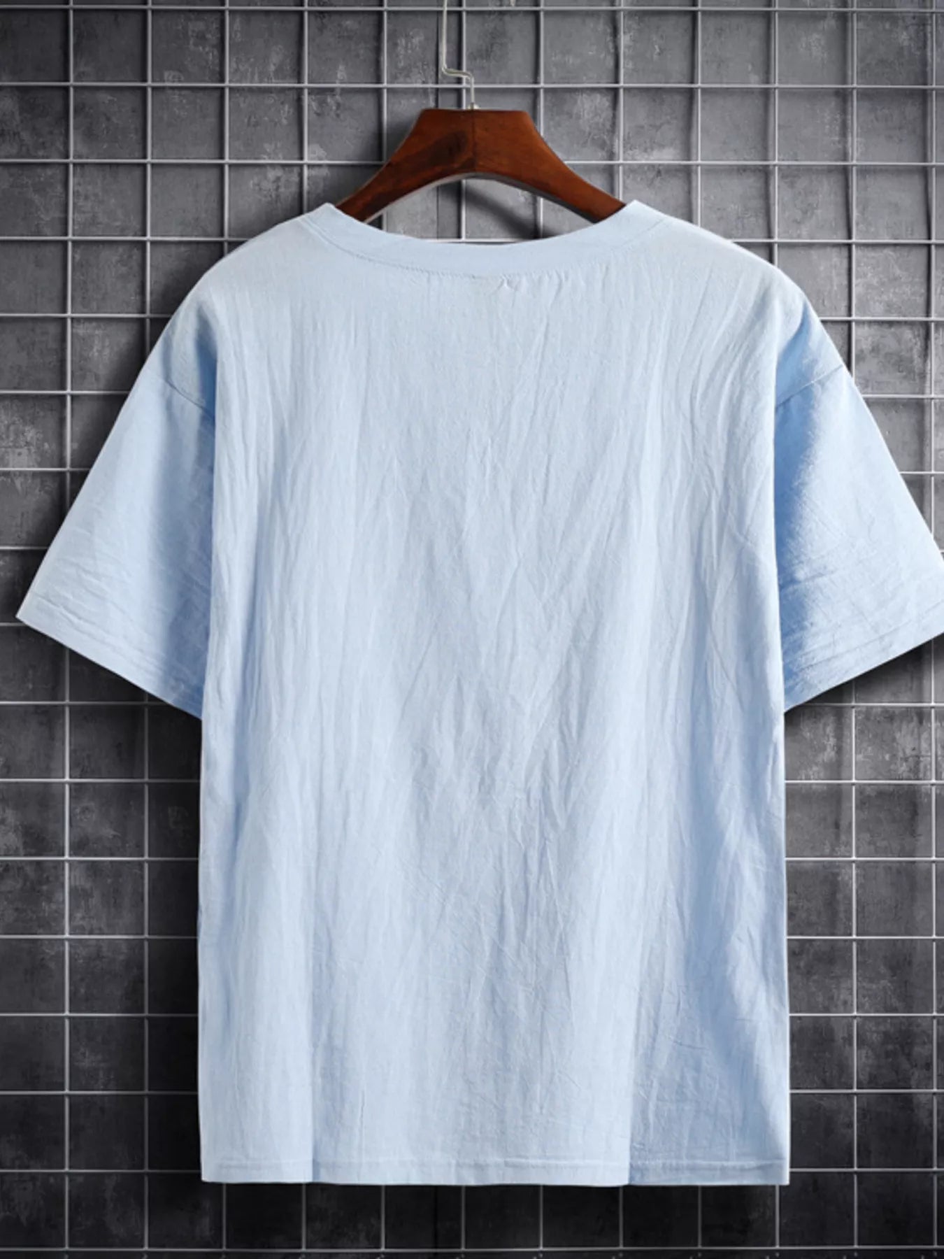 Men's Plus Size Solid Color Short Sleeve T-Shirt