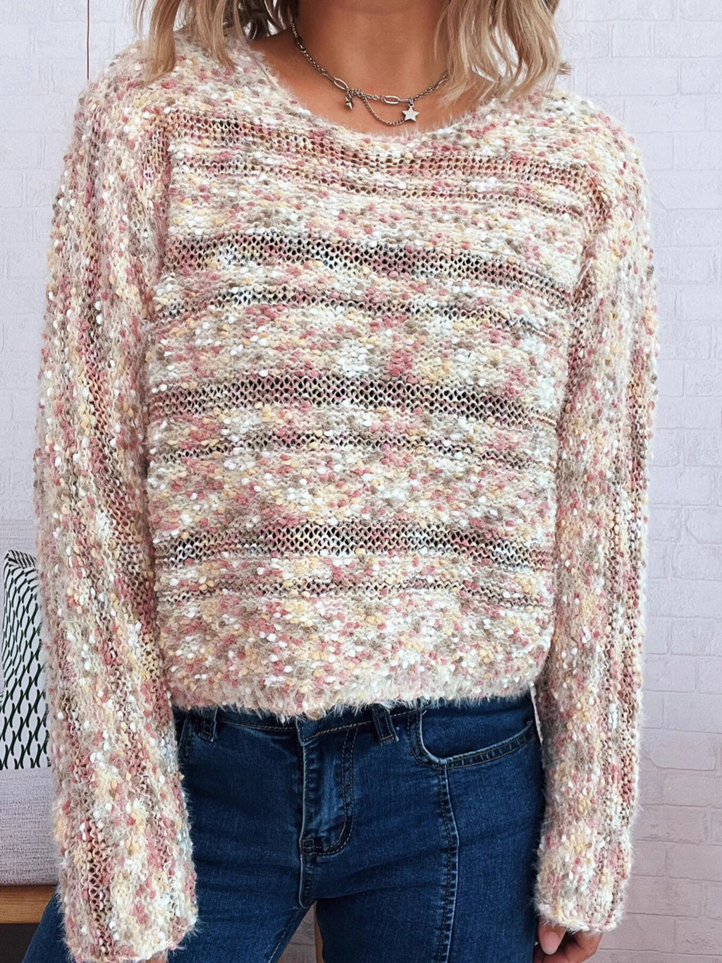 Round Neck Long Sleeve Sweater