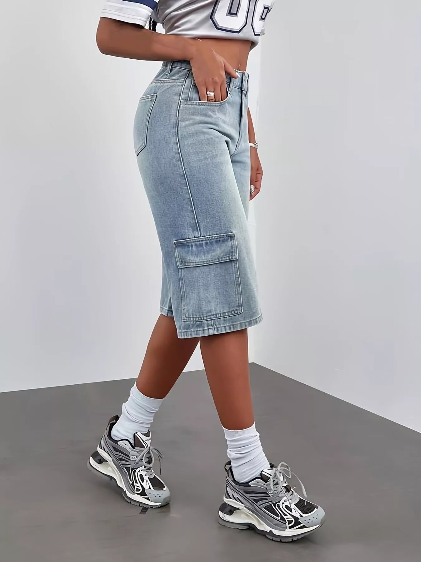 High Waist Denim Shorts