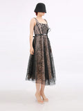 Lace Square Neck Midi Dress