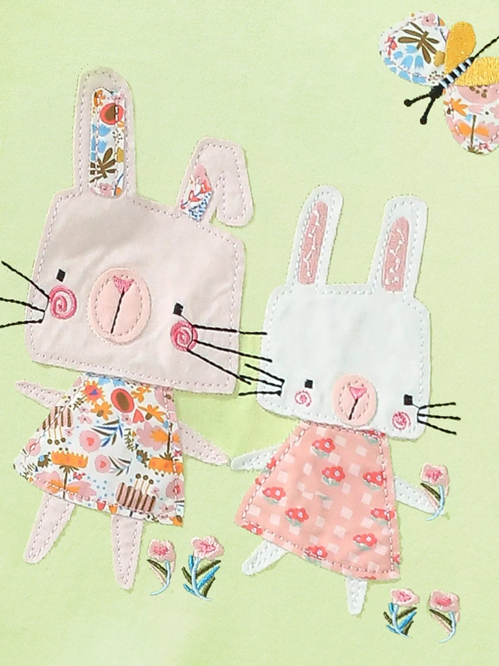 Children's Bunny Applique Short Sleeve T-Shirt