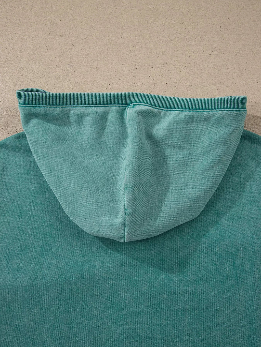 Half Zip Kangaroo Pocket Mineral Wash Baggy Hoodie