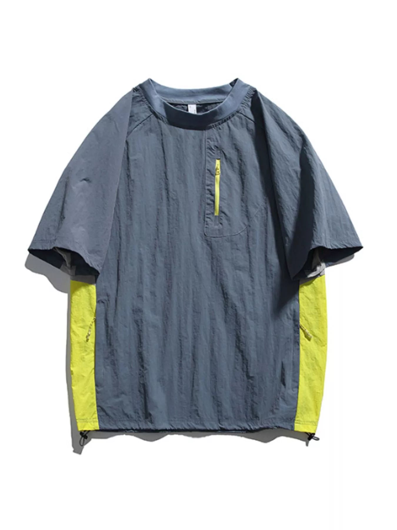 Men's Contrast Round Neck Short Sleeve T-Shirt