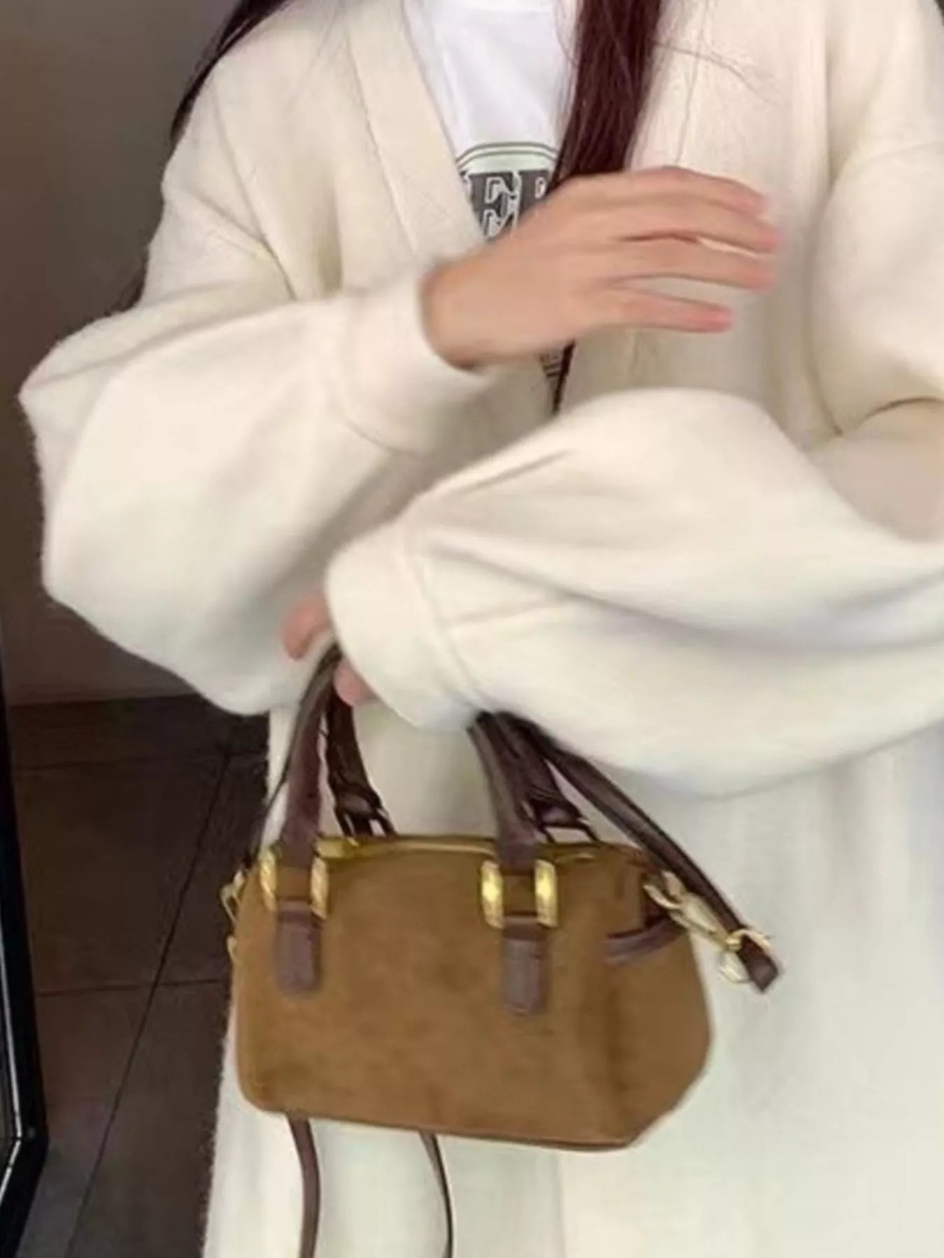 Vintage Barrel Crossbody Bag