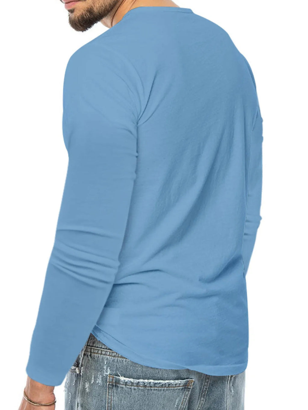 Men's Plus Size Button Detail Short Sleeve T-Shirt