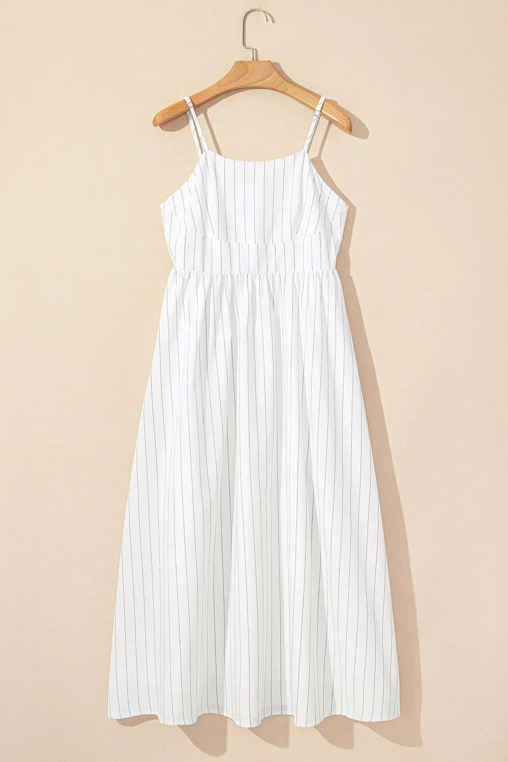 Stripe Square Neck Cami Dress with Pockets
