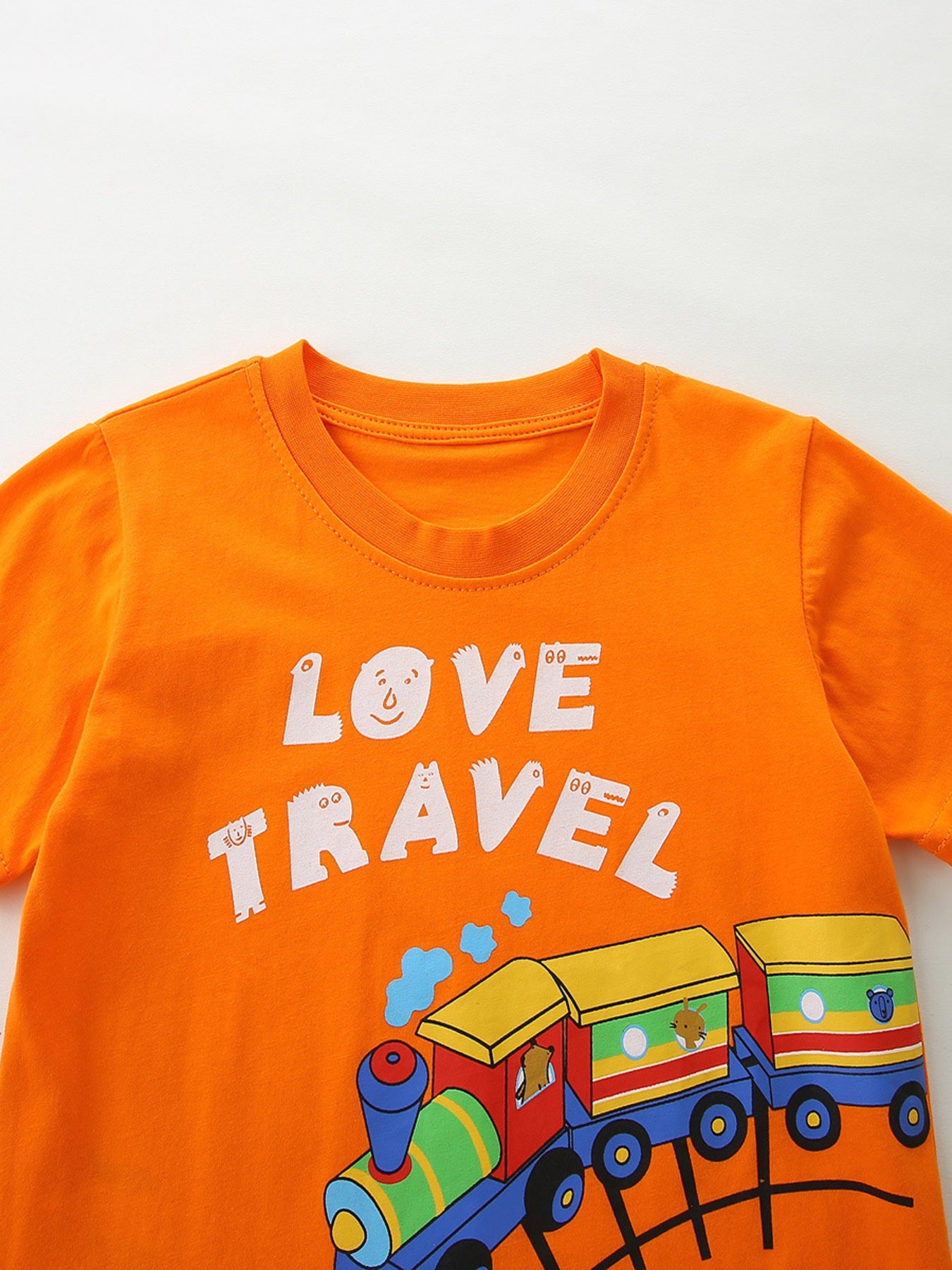 Children's 'Love Travel' Train Graphic T-Shirt