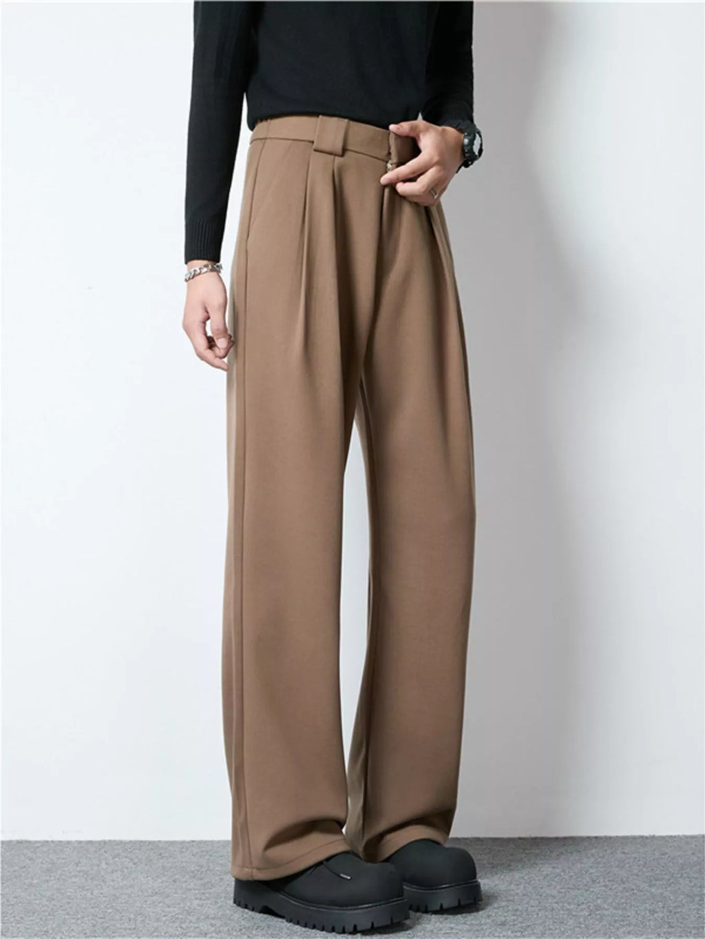 Men's Full Size Wide Leg Pleated Dress Pants Plus Size