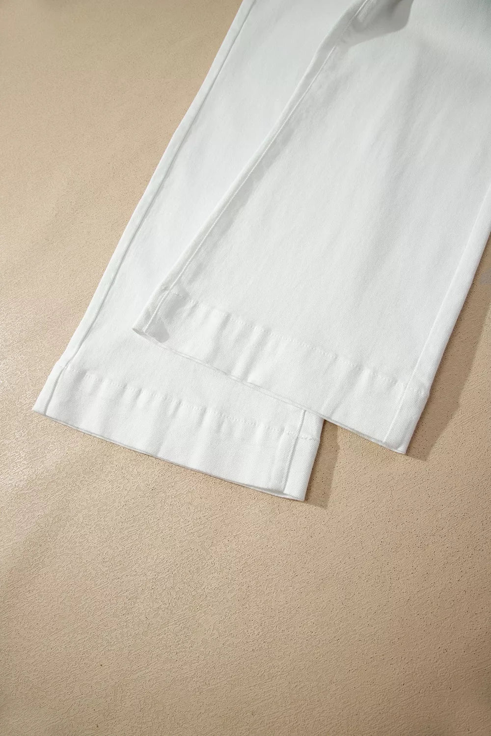 2-Button High Waist Wide Leg Jeans
