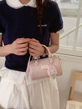 Embossed Pattern Cylinder Crossbody Bag