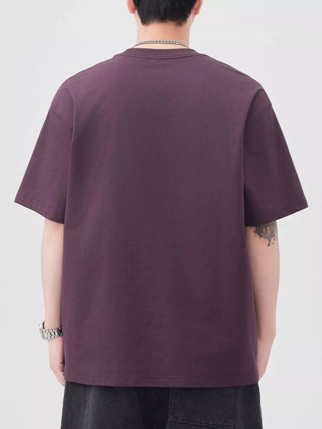 Men's Plus Size Round Neck Relaxed Fit T-Shirt