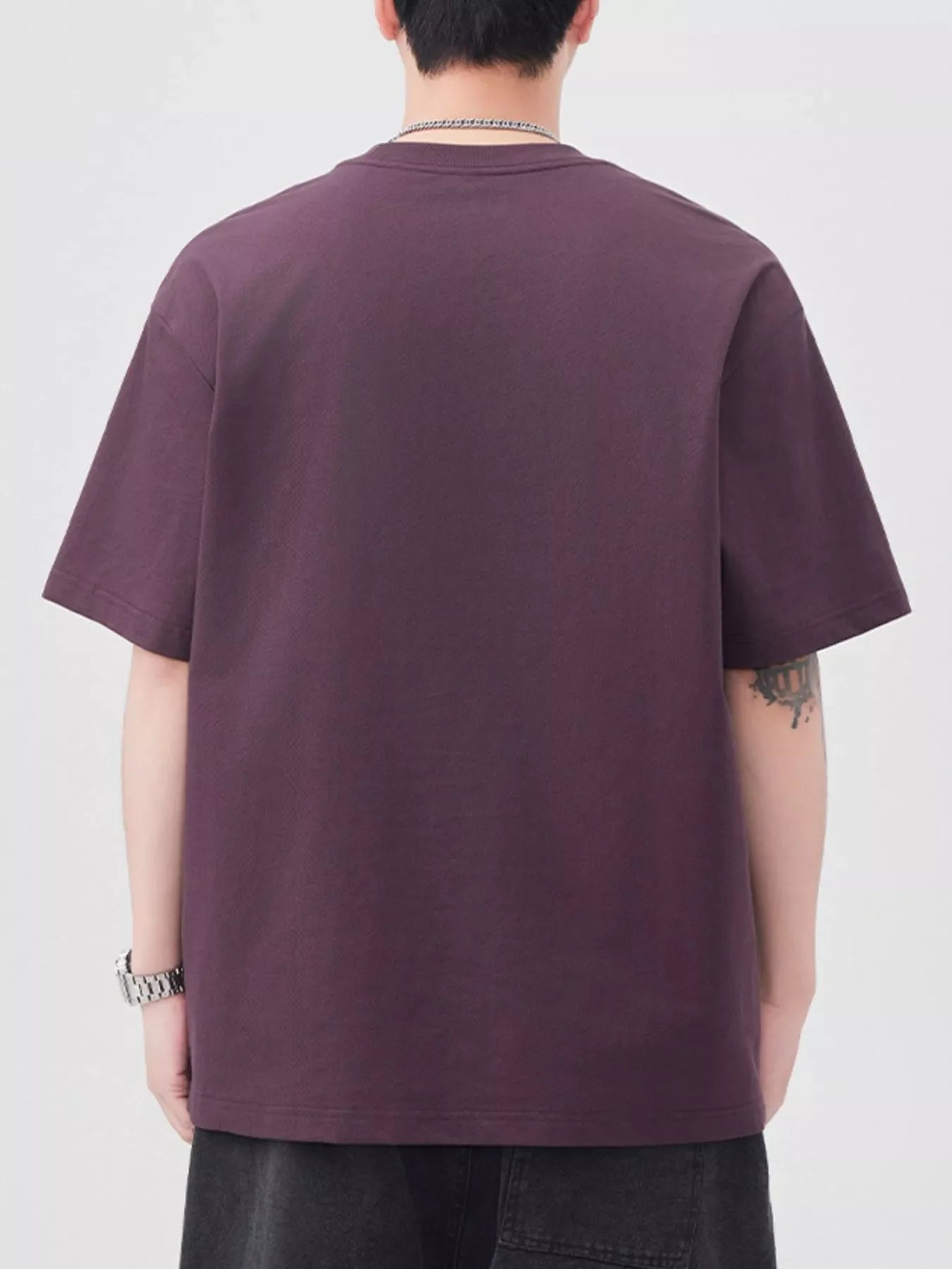 Men's Plus Size Round Neck Relaxed Fit T-Shirt