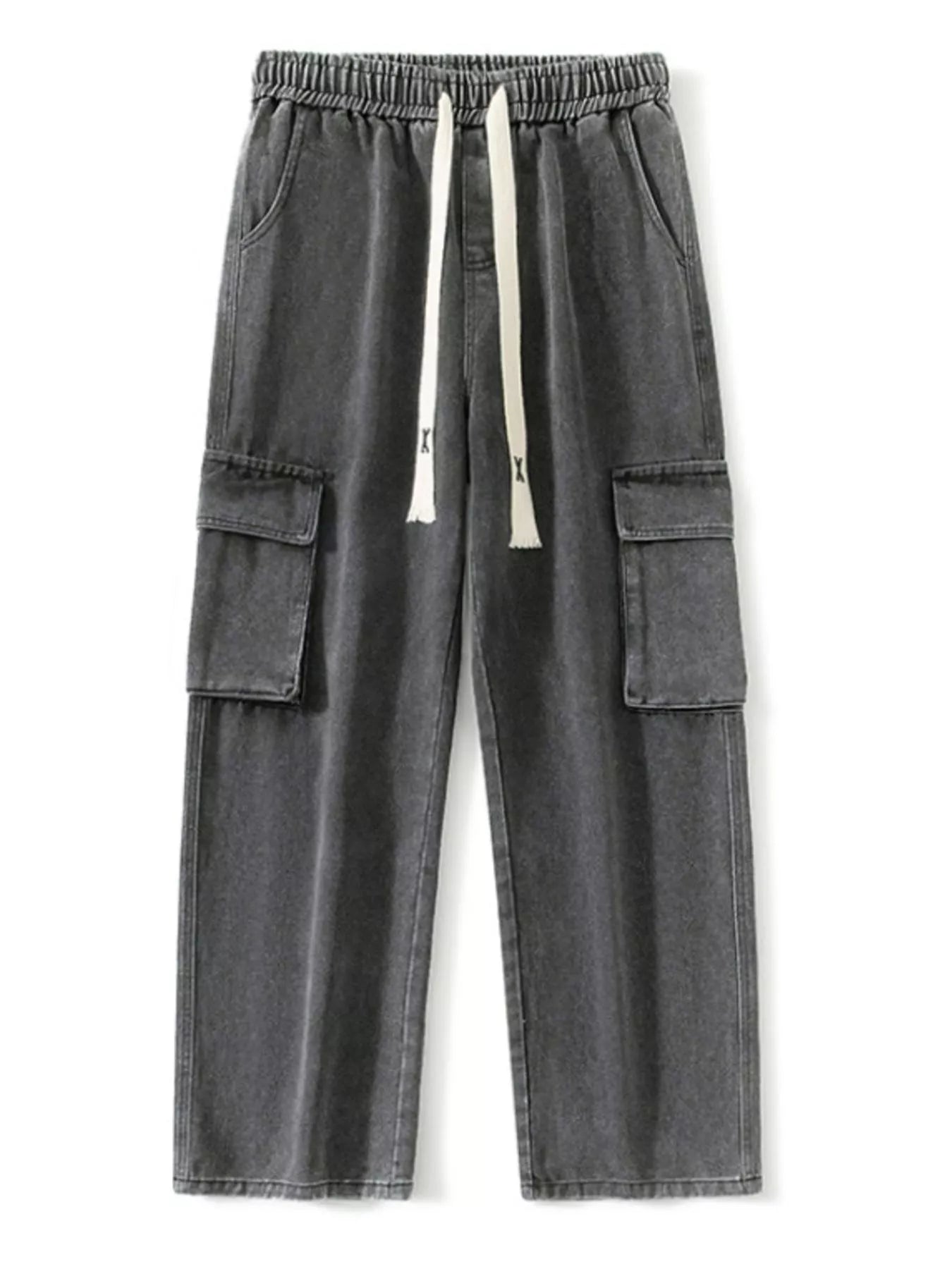 Men's Full Size Wide Leg Cargo Jeans Plus Size