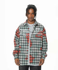 Men's Plaid Mixed Pattern Long Sleeve Shirt