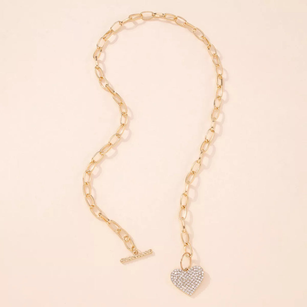 18K Gold-Plated Heart Pendant Necklace
