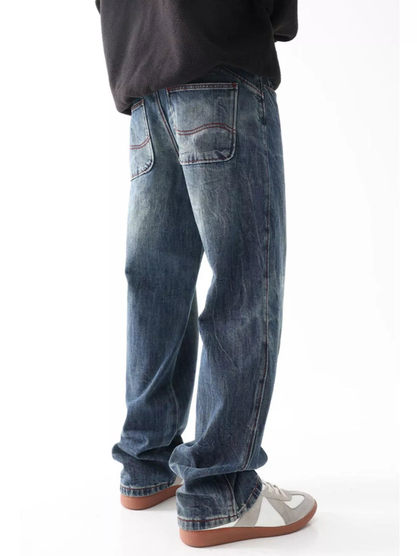 Men's Vintage Wash Loose Fit Jeans