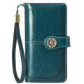 Vintage Style Leather Long Wallet