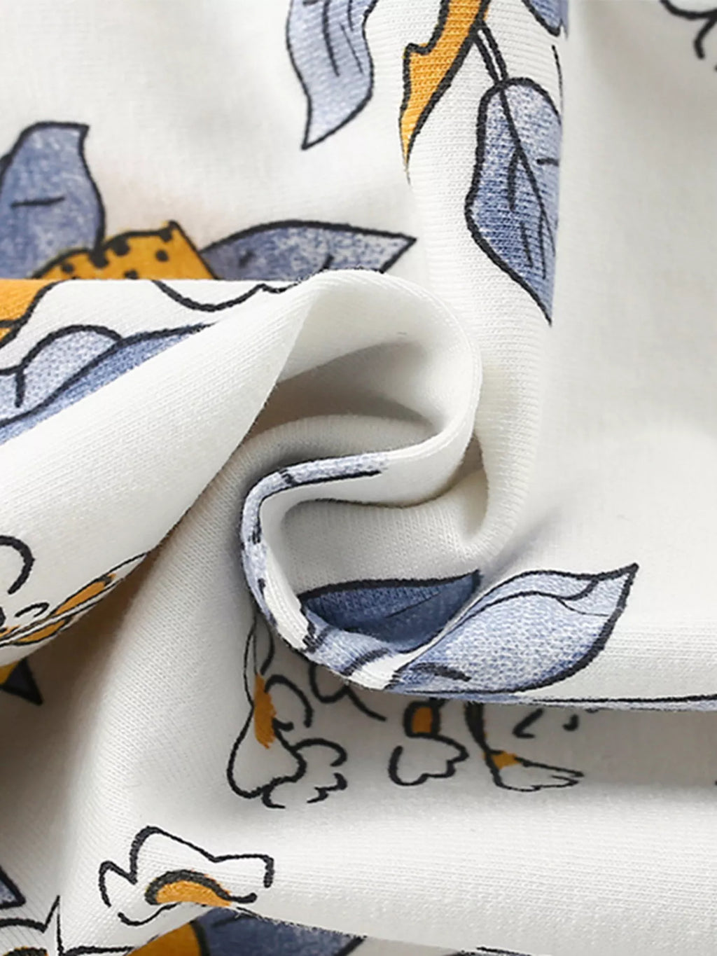 Children's Lemon Print Ruffle Trim Dress