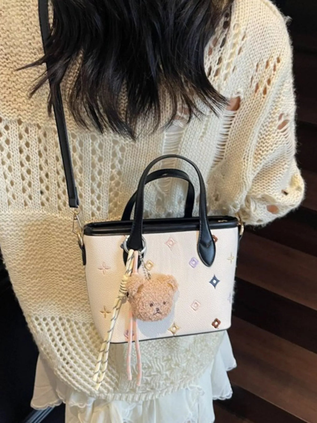 Embroidered Pattern Crossbody Bag