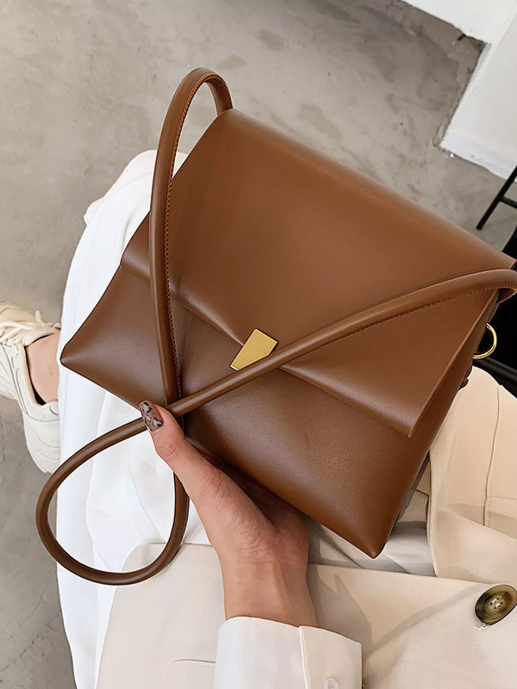 Flap Leather Crossbody Bag