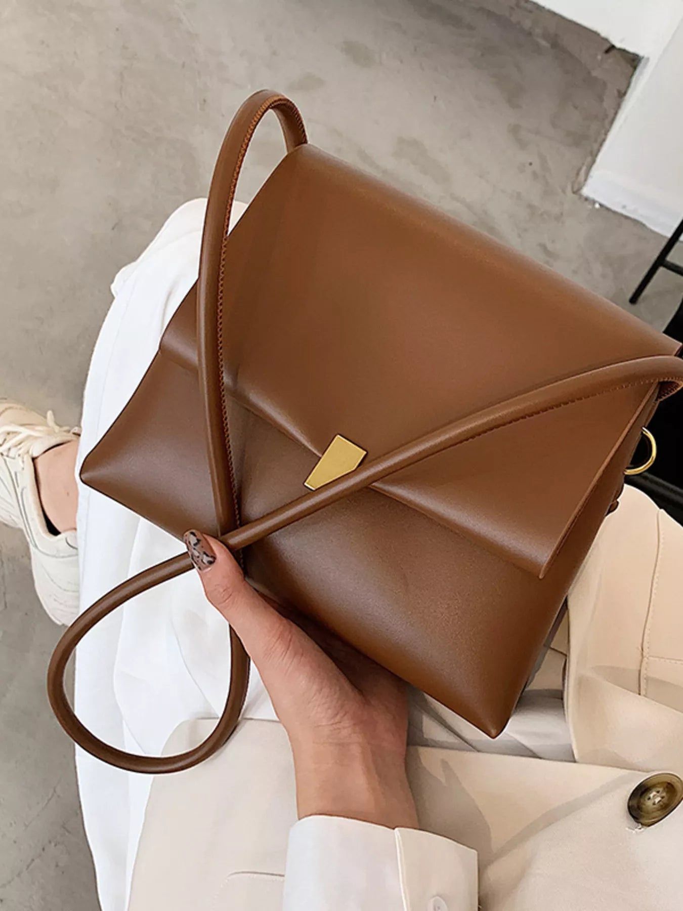 Flap Leather Crossbody Bag