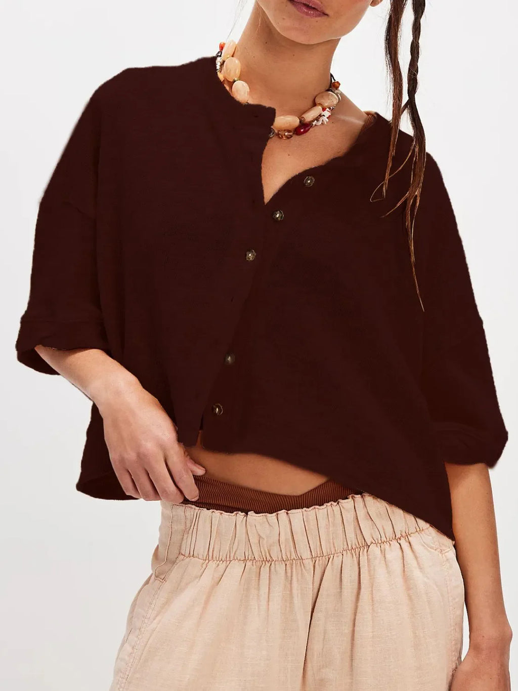 Button Down Half Sleeve Shirt