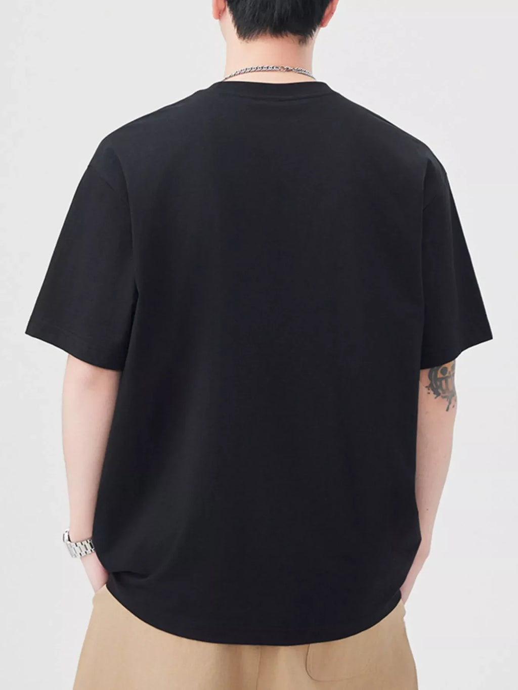 Men's Plus Size Round Neck Relaxed Fit T-Shirt