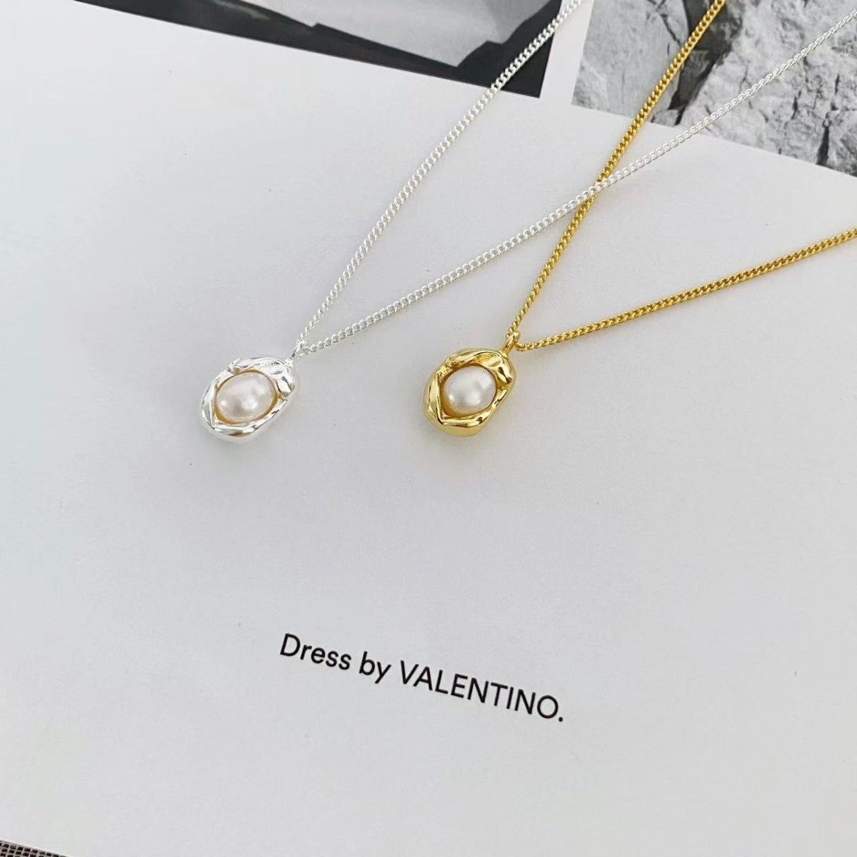925 Sterling Silver Pearl Pendant Necklace