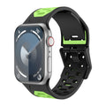 Sport Band Compatible with Apple Watch Ultra 2/Ultra Band 49mm 46mm 45mm 44mm 42mm Men Breathable Silicone Loop Two-Color Wristband with Classic Clasp for iWatch Series 10 9 SE 8 7 6 5 4 3 2 NIKE