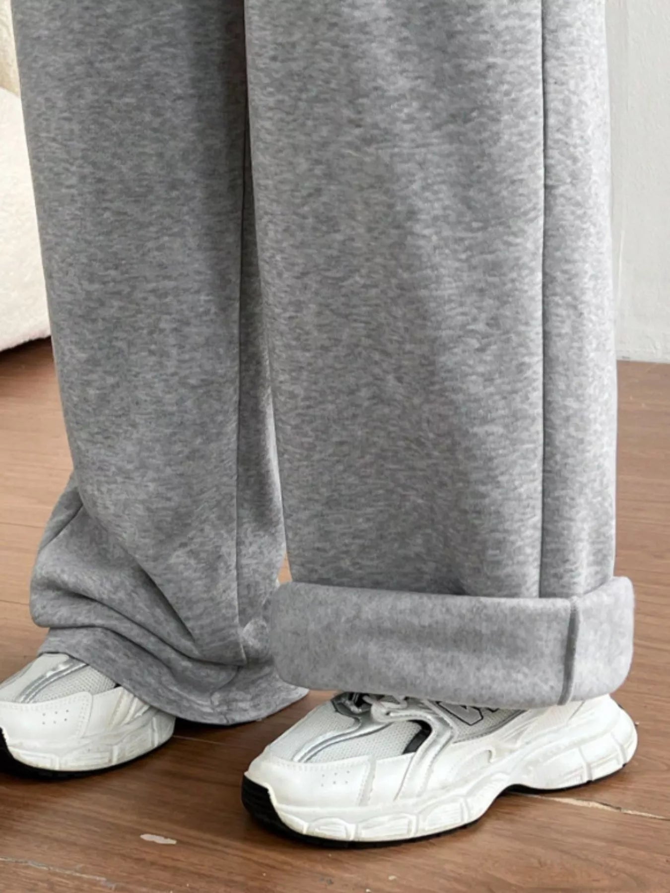 Casual Drawstring High Waist Wide Leg Sweatpants