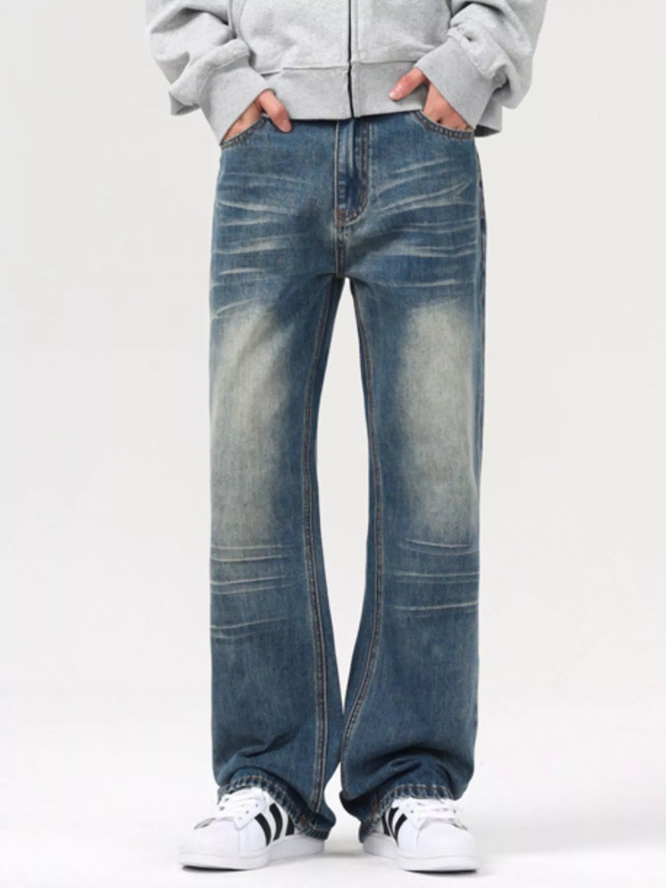 Men's Vintage Wash Loose Fit Jeans