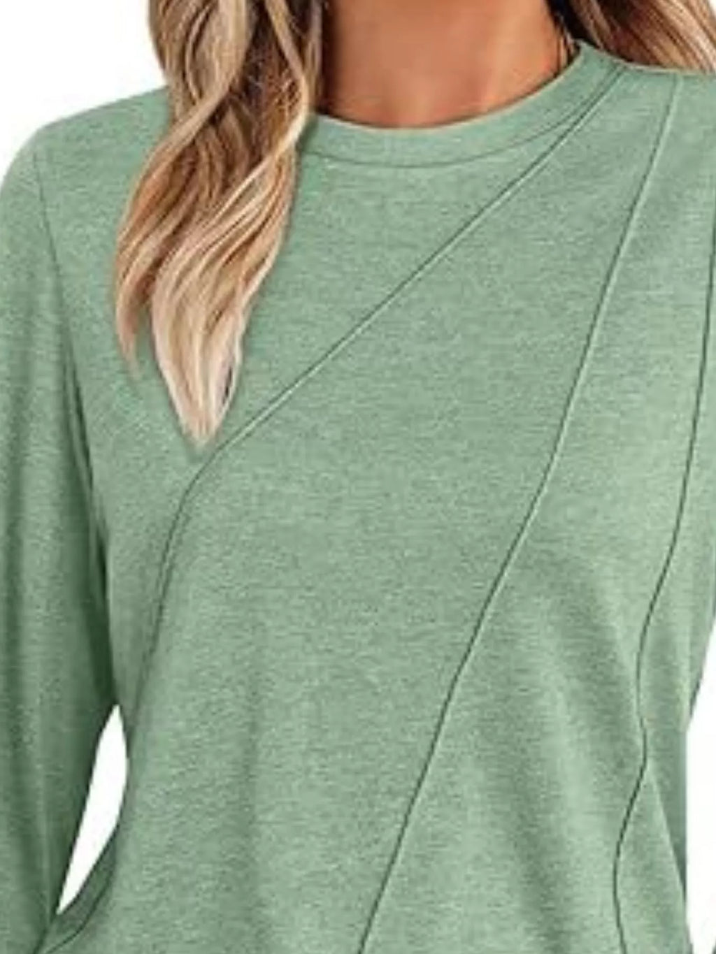 Round Neck Long Sleeve Top