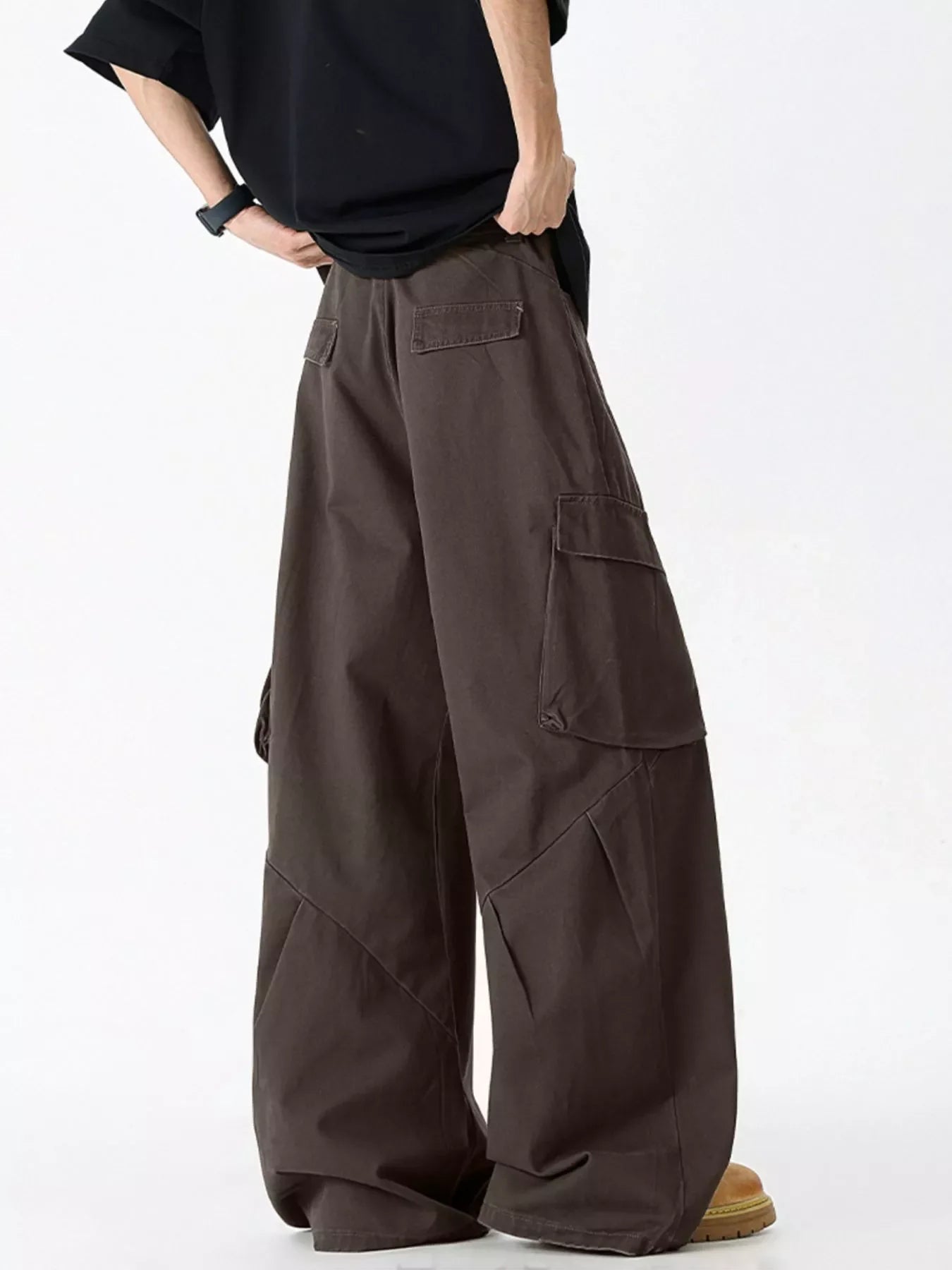 Men's Full Size Wide Leg Cargo Jeans Plus Size