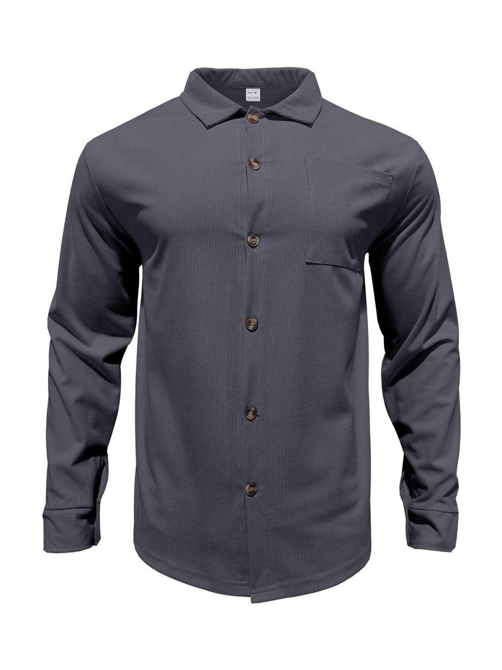 Men's Full Size Button Up Long Sleeve Shirt and Pants Set Plus Size
