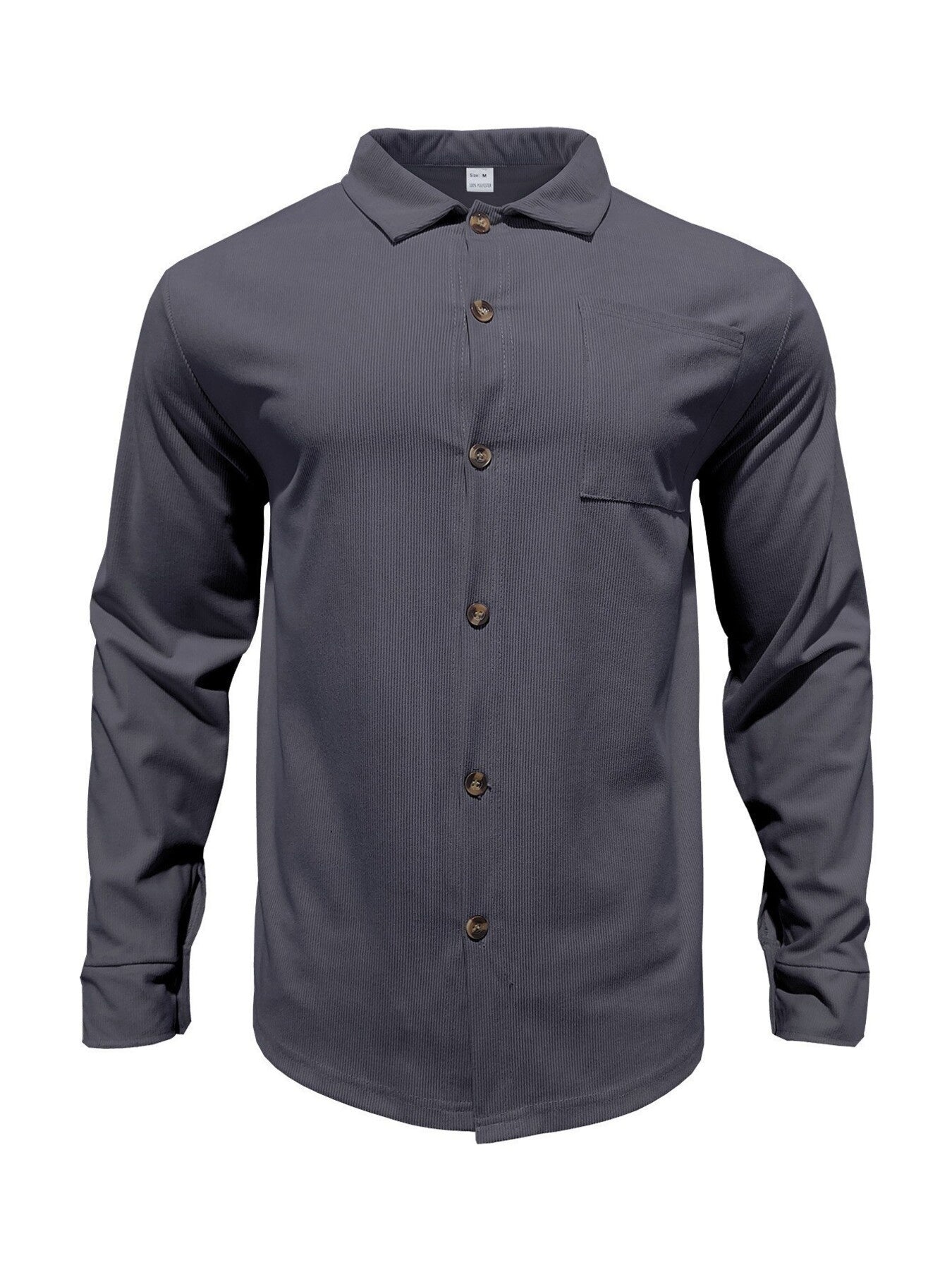 Men's Full Size Button Up Long Sleeve Shirt and Pants Set Plus Size