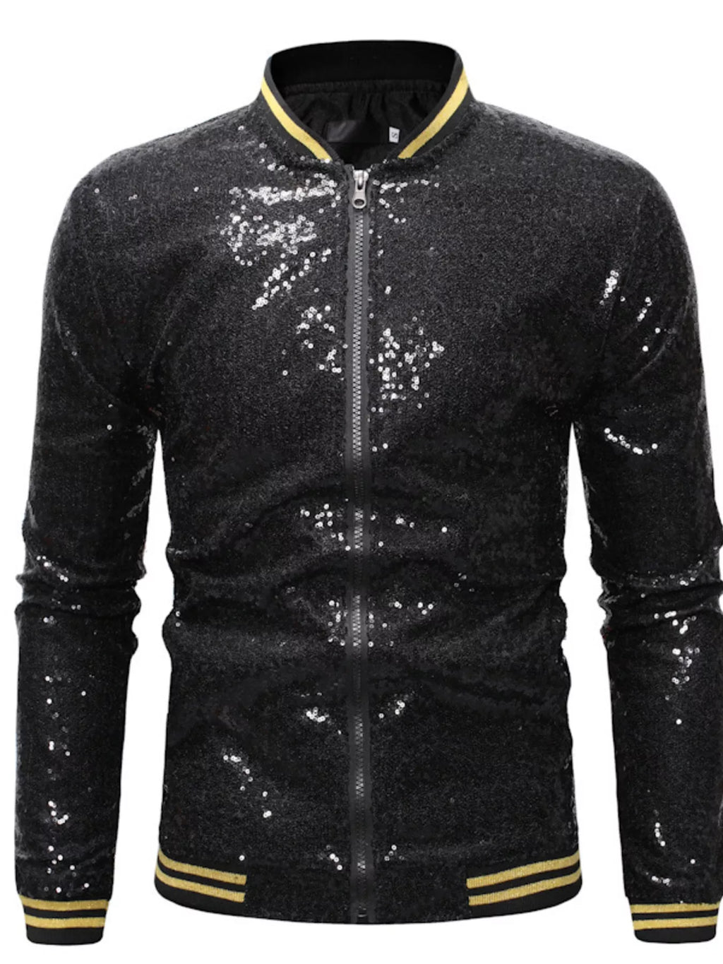 Men's Sequin Zip Up Jacket