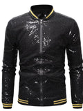 Men's Sequin Zip Up Jacket