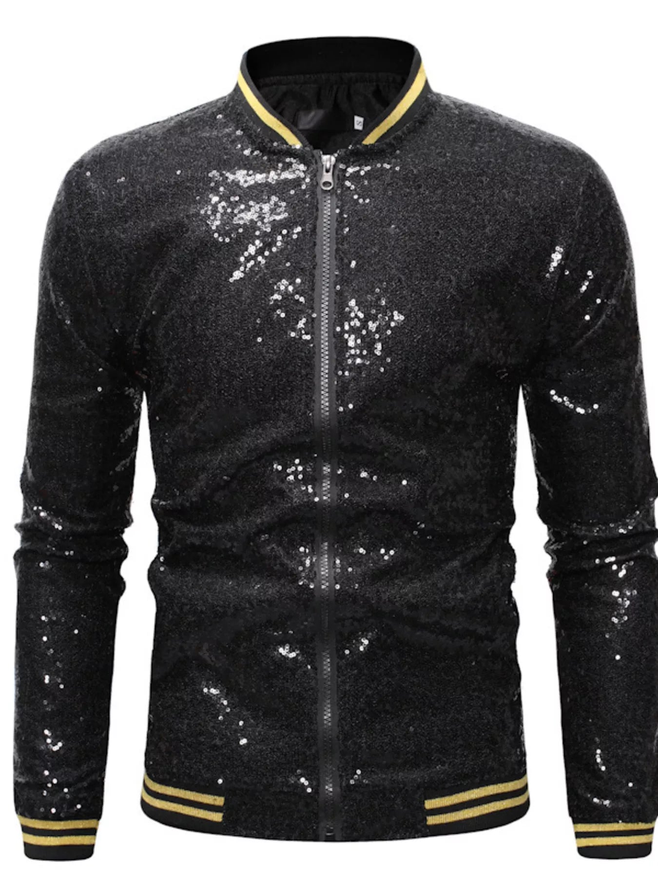 Men's Sequin Zip Up Jacket