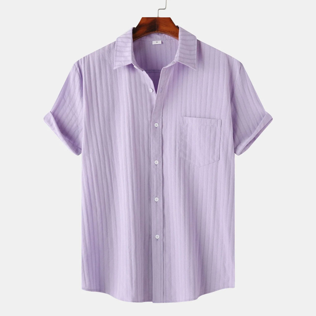 Men's Casual Short Sleeve Button Down Shirt