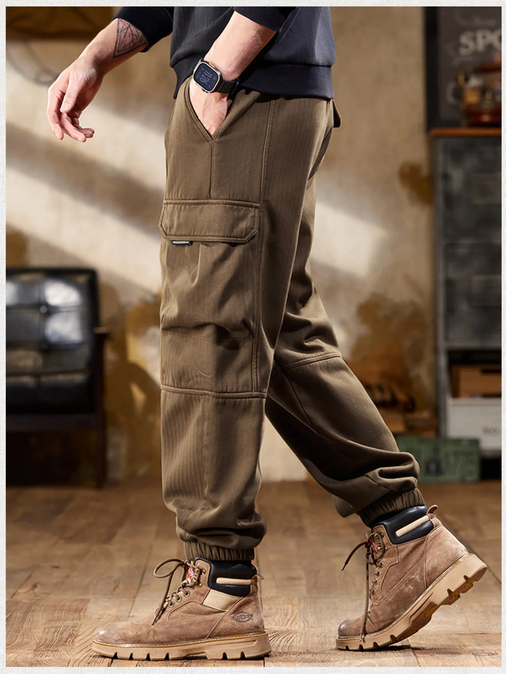 Men's Plus Size Casual Cargo Pants