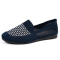 Mesh Breathable Slip-On Loafers with Perforated Design